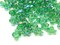 100 10mm Green Stackable Triangle Vintage Plastic Beads with Shiny Finish